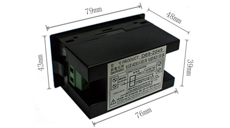 D69-2049 100A 80-300V Digital AC Voltmeter and Ammeter Voltage Meters Electric Power Energy