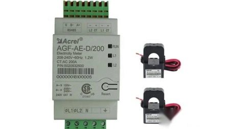 Acrel Agf-Ae-D/200 RS485 Sunspec Contatore di energia solare monofase Contatore di energia cablato con inverter per sistema di monitoraggio fotovoltaico