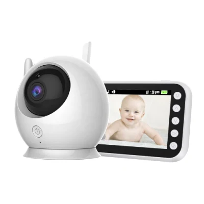 Baby monitor LCD a colori da 4,3 pollici wireless 2.4G, conversazione bidirezionale, monitor della temperatura per visione notturna