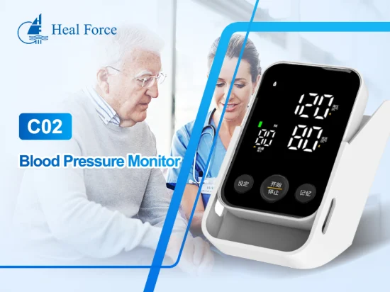 Approvato CE più economico, vendita calda, consegna veloce, ospedale BP intelligente wireless, misuratore elettronico della pressione sanguigna da braccio Heal Force